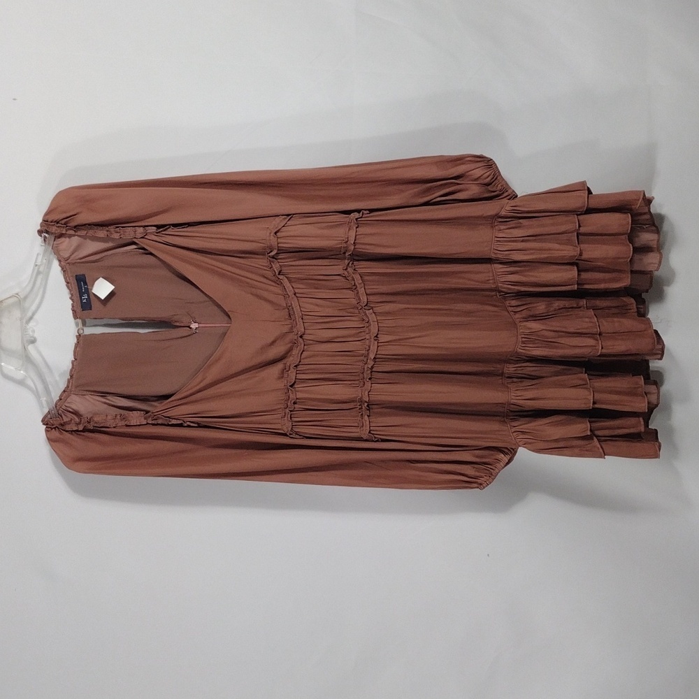 NWT KLD Caught Crushing Ruffle Dress In Rustic Rose Curves size Large